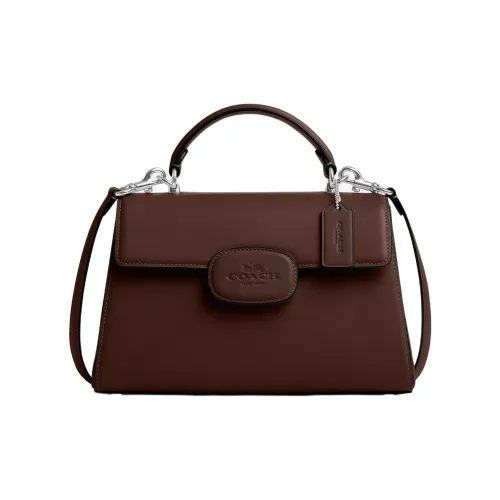 COACH Eliza Утонченный Телячья кожа Сумка через плечо Сумка Большая Женская Кленовый