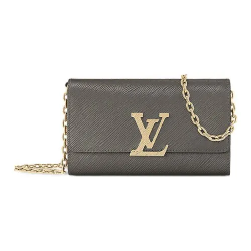 LOUIS VUITTON Pochette Louise Коровья кожа Одно плечо Клатч Стандартный Женский Темно-серый