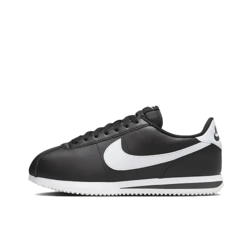 Nike Cortez Slip Resistant Abrasion Resistant Низкий Топ Повседневная Обувь Женская Черная