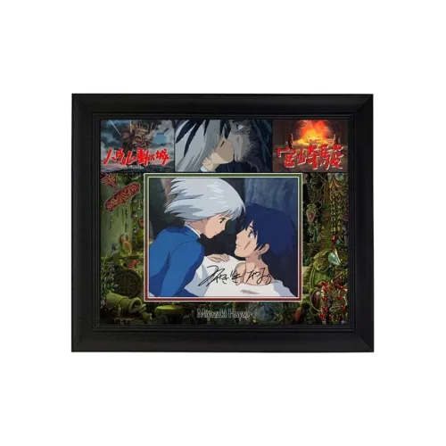 Yi Shot Hayao Miyazaki Подписанное фото 'HOWL'S Moving Замок' с сертификатом SA Коллекция Framed
