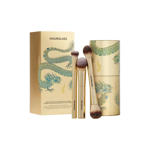 HOURGLASS Ограниченный выпуск Набор кистей для макияжа из кожи мягкий и портативный 3 шт