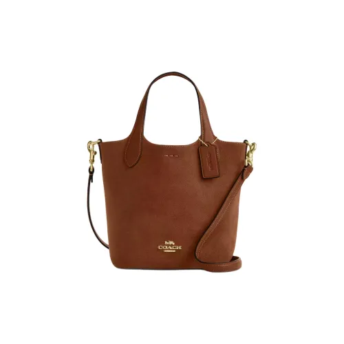 COACH Замша Сумка через плечо Сумка Маленькая Женская Коричневая