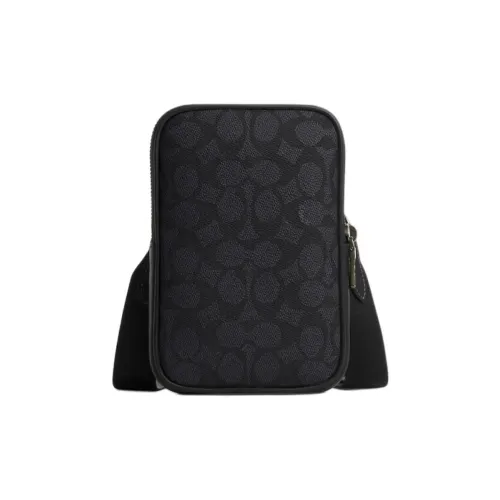 COACH Observed By Us Покрытый холст Сумка через плечо Маленькая Мужская Угольный Черный