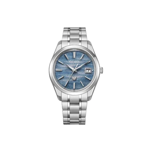 CITIZEN Солнечный Кварцевый Механизм Супер Титан Ремешок Часы 38,3 мм Унисекс Синий Циферблат