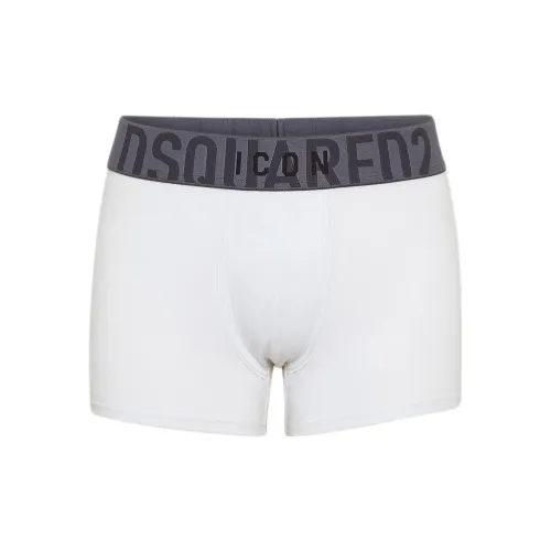DSQUARED 2 FW24 Boxers Slim Fit Мужской 1 Пачка Белый Серый