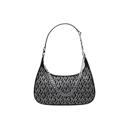 MICHAEL KORS Коровья кожа и овчина Сумка через плечо Маленькая Женская Черная Серебряная Серый