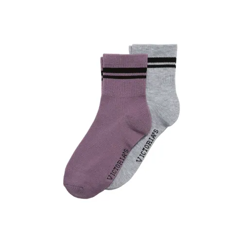 Victoria's Secret 2 шт Сушеная Лаванда И Вереск GREY/Фиолетовый+Серый Женские MID Носки до икры