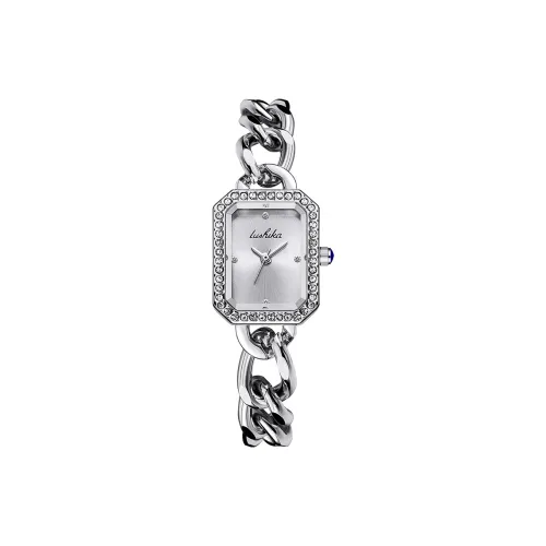 Lushika Small Square Sugar Collection Кварцевый механизм Сплав Ремешок Часы Женские Жемчужная раковина Циферблат