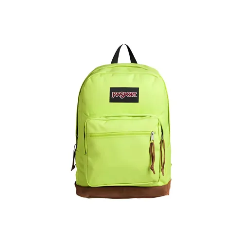 JanSport Полиэстер Рюкзак Средний Унисекс Неон Зеленый