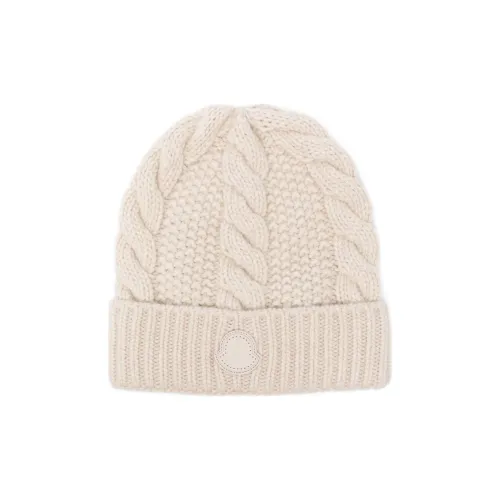 Moncler Телячья кожа Шерсть Кашемир Шапки-бини Мужской Белый