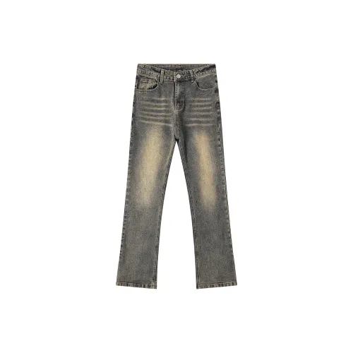 GEOFFREY B. SMALL Джинсы Унисекс Желтый Грязь Серый