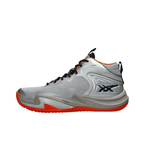 Asics NOVA SURGE 3 Устойчивые к истиранию MID Баскетбольные кроссовки Мужские Серебряные