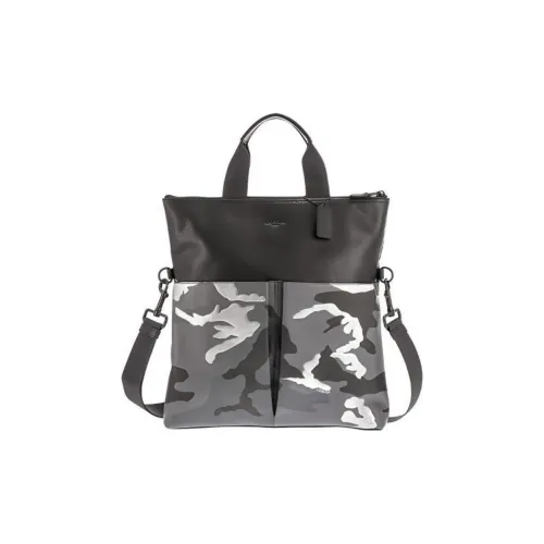 COACH Charles Smooth Calfskin Сумка через плечо Сумка через плечо Сумка через плечо Большая Мужская Черная Серый Зеленый