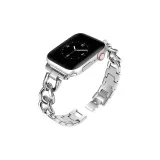 Однобортный деним, цепь, серебряный.