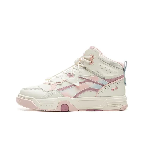 LINING YOUNG Противоскользящие Амортизирующие Устойчивые к истиранию Дышащие Высокие Кеды для детей Lifestyle Shoes Экрю Подростки