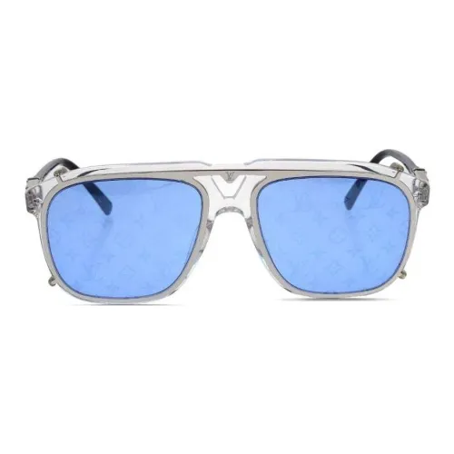 LOUIS VUITTON Акриловые солнцезащитные очки Aviator Женские Прозрачный Черный