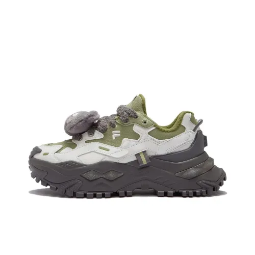 FILA FUSION BIANCO WE Pirate Bear Low Top Casual Women's Green White FILA FUSION BIANCO WE Пират Медведь Низкий Топ Повседневный Женский Зеленый Белый