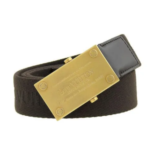 LOUIS VUITTON Холст Ремень Мужской Коричневый Ширина 3 см
