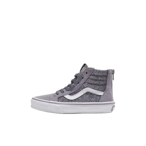 Vans SK8 HI Высокий Топ Детские Скейтбординги Серебристо-Серый Белый Детский