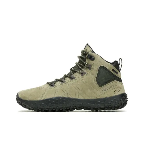 MERRELL Wrapt Slip-Resistant Abrasion-Resistant MID Топ Походная обувь Мужская Оливковый