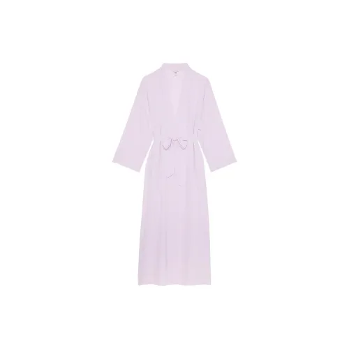 Victoria's Secret Luxe Crepe Длинный халат DELICATE Фиолетовый халат для сна Женские Фиолетовый