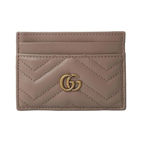 GUCCI Quilted Кожа Картхолдер Картхолдер Женские Нюдово-розовый