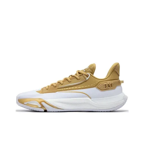 361° Устойчивые к истиранию низкие баскетбольные кроссовки с низким верхом мужские белые и желтые