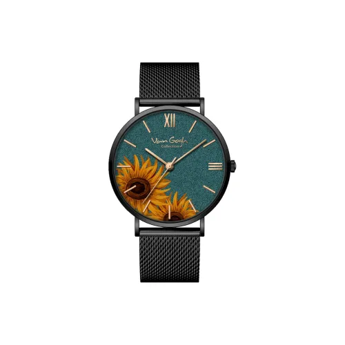 VAN GOGH Позолоченный коллекция кварцевый механизм металлический ремешок синий циферблат мужские часы