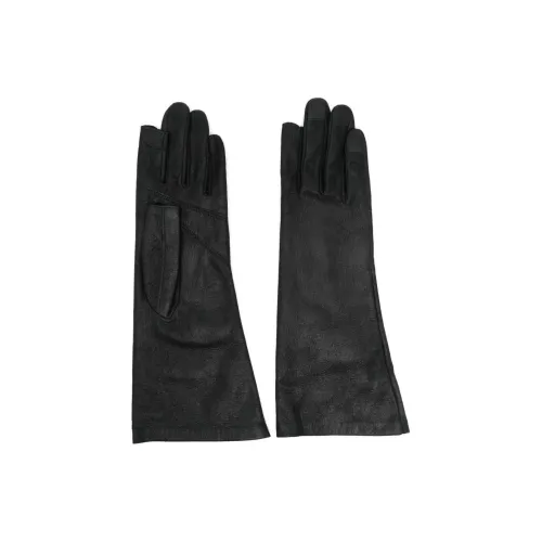 RICK OWENS Овечья кожа, шелк, перчатки женские