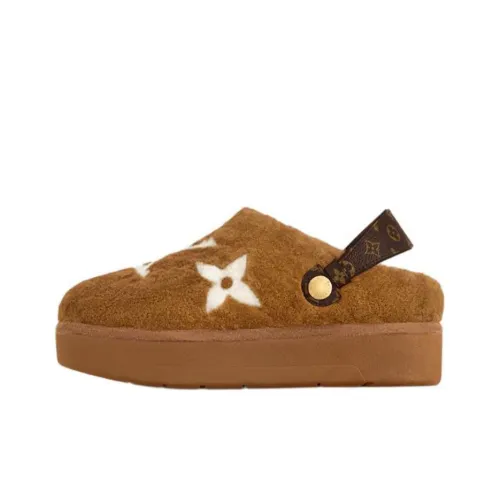 LOUIS VUITTON Aspen Домашние тапочки Женские Коричневый