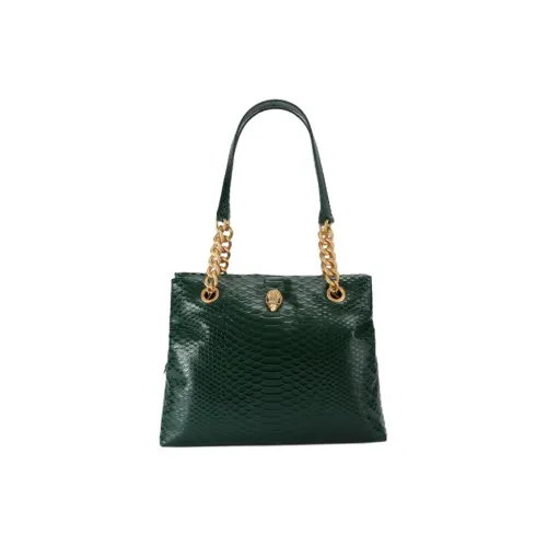 Kurt Geiger London Крокодил Тисненая Кожа Тоут Сумка Сумка для покупок Сумка Сумка через плечо Женская Темно-зеленая