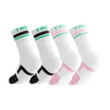 Белый, розовый, зеленый + белый, черный, зеленый, профессиональный, детский, спортивные носки [2 упаковки]