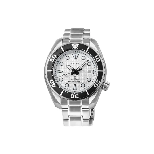 SEIKO Автоматический Механический Механизм Мужские часы Prospex 45 мм Белый