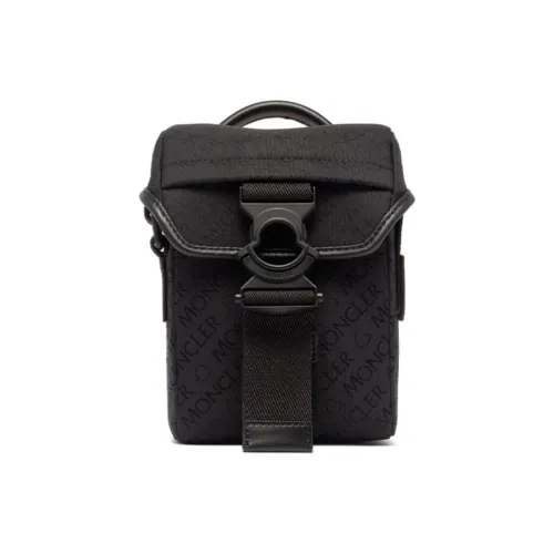 Moncler Кожа Детали Сумка через плечо Сумка Мужская Черная