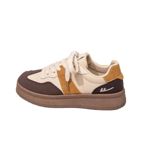 Warrior Slip-Resistant Abrasion-Resistant Low-Top Скейтборд Кроссовки Женские Коричневый