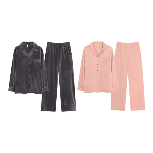 WANANNI Пижамный комплект унисекс серый розовый