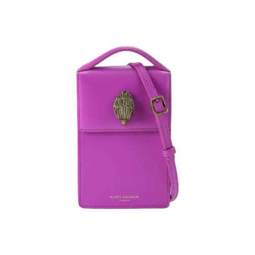 Kurt Geiger London Чехол для телефона из кожи Сумка через плечо Женская Фиолетовая