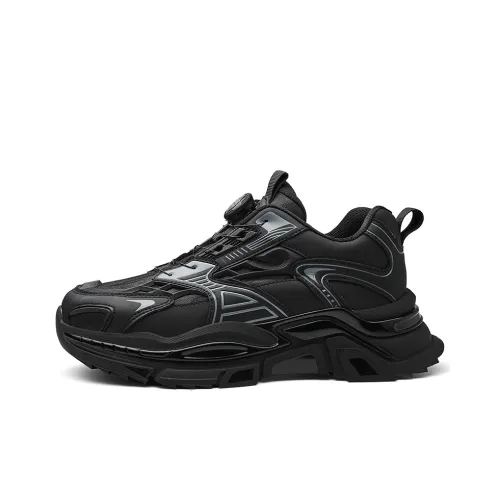 JEEP SPIRIT Черный Броня Мода Низкий Топ Повседневные Массивные Кроссовки Мужские Магический Черный