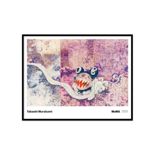 Three For MoMA Ограниченный Takashi Murakami 727 MR.Dob Poster С рамкой Аниме мерч