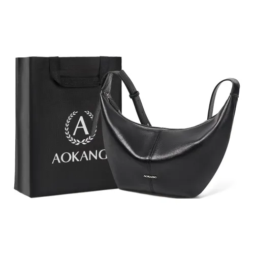 AOKANG Коровья кожа Круассан Сумка Плечевая сумка Пельменная сумка Сумка через плечо Большая женская Многоцветная