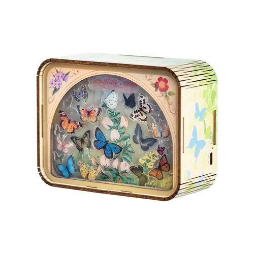 momicafe Шанхай Естественный Museum Butterfly Dream Shimmer Акрил Multicolor Ночной свет Готовые модели