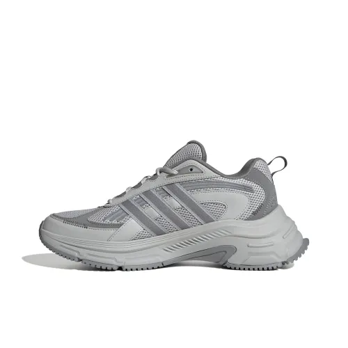 Adidas Износостойкие низкие беговые кроссовки унисекс серого цвета