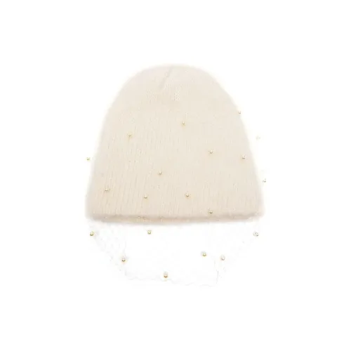 Jennifer Behr Alpaca Wool Plastic Artificial Pearl Beanies Women's Snow