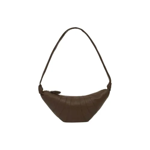 Lemaire Croissant Series Коровья кожа Круассан Сумка Сумка через плечо Средняя Унисекс Хаки Коричневый