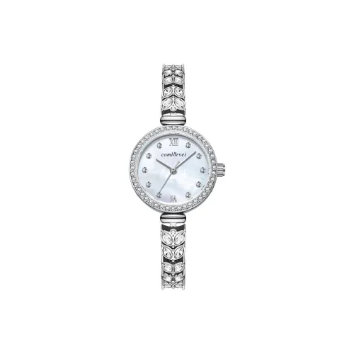 COMLORVEI Bubbles Shimmering Mermaid Кварцевый механизм Сплав Ремешок Часы Женские Жемчужная раковина Циферблат