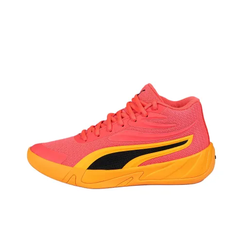 PUMA Детские баскетбольные кроссовки MID Топ Красный/Оранжевый Школьный возраст