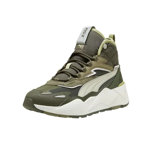 PUMA RS X High Топ Повседневная обувь Мужская Темно-оливковый зеленый