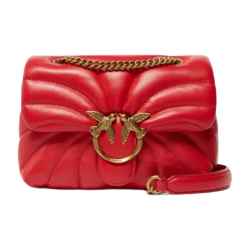 PINKO Love BagPuff Sheepskin Сумка через плечо Мини Женская Красная