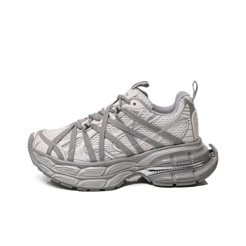 POOQ Дышащие Низкие Кроссовки с Толстой Подошвой Женские