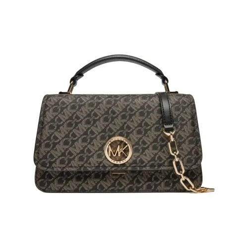 MICHAEL KORS Сумка через плечо из искусственной кожи женская черная и золотая